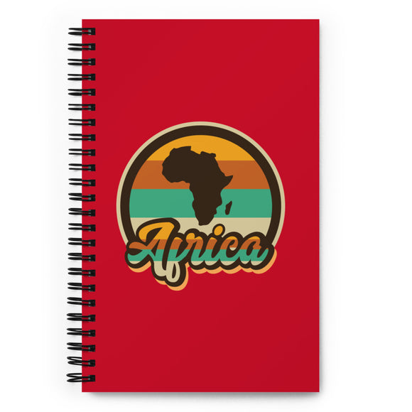 Retro Africa Spiral notebook